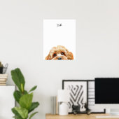 Cockapoo-Hund personalisierter Druck Poster (Heimbüro)