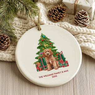Cockapoo-Hund personalisiertes Weihnachten Keramik Ornament