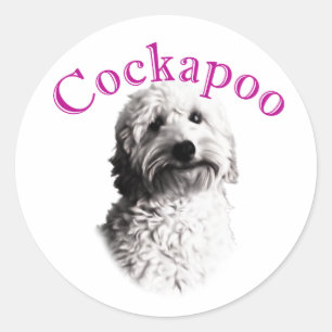 Cockapoo Hund Runder Aufkleber