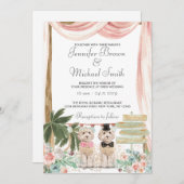 Cockapoo Hund Rustikal Einladung (Vorne/Hinten)