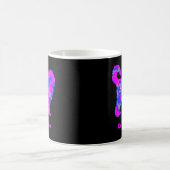 Cockapoo Hund Silhouette Crazy Hot Pink Black Kaffeetasse (Mittel)