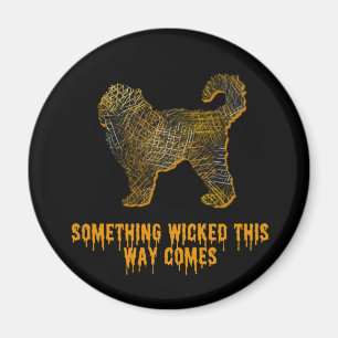 Cockapoo Hund Silhouette Spaß Halloween Magnet