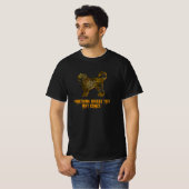 Cockapoo Hund Silhouette Spaß Orange Halloween T-Shirt (Vorne ganz)