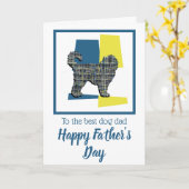 Cockapoo Hund Silhouette TriColor Vater's Day Karte (Gelbe Blume)