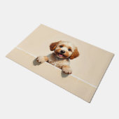 Cockapoo Hund Türmatte Kunst (Schrägansicht)