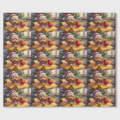 Cockapoo-Hund Weihnachtsgeschenkbox Überraschung Geschenkpapier (Flach)
