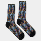 Cockapoo-Hund - Whimsical Halloween-Malerei Socken (Rechts)