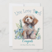 Cockapoo Hunde Adoption, Gotcha Tag Karte (Vorderseite)