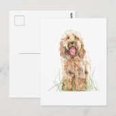 Cockapoo-Hunde-Postkarte – Aquarell-Tierkunst Postkarte (Vorne/Hinten)