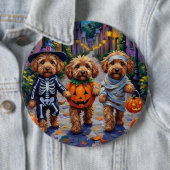 Cockapoo Hunde Trick-oder-Treating Halloween-Kostü Button (Beispiel)