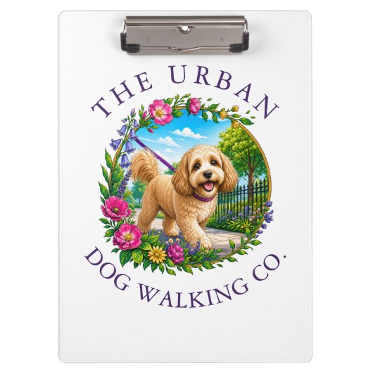 Cockapoo-Hundeausführer-Logo-Clipboard Klemmbrett (Vorderseite)