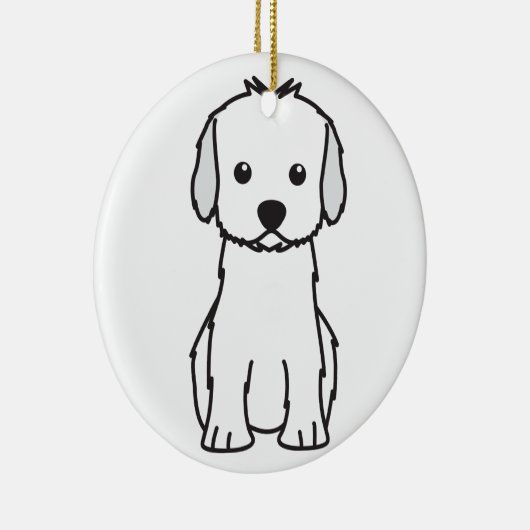 Cockapoo HundeCartoon Keramikornament (Rechts)