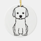 Cockapoo HundeCartoon Keramikornament (Vorne)
