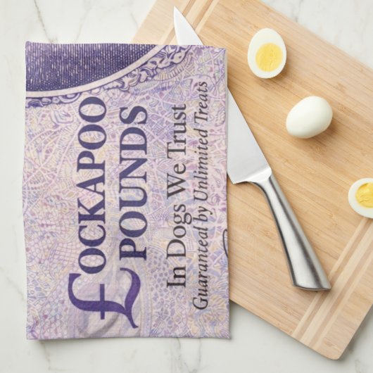 Cockapoo-Hundefan Geschenk Geschirrtuch (Viertel Falte)