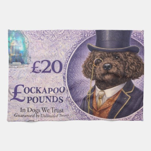 Cockapoo-Hundefan Geschenk Geschirrtuch (Horizontal)