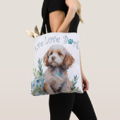 Cockapoo-Hundemama Blumenmuster Tasche (Von Nahem)