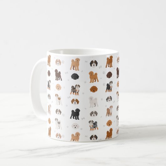 Cockapoo-Hundemischung Kaffeetasse (Vorderseite Links)