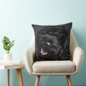 Cockapoo Hundeporträt Kissen Schwarzes Cockapoo Ge (Stuhl )