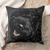 Cockapoo Hundeporträt Kissen Schwarzes Cockapoo Ge (Decke)
