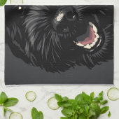 Cockapoo-Hundeporträt Schwarzes Cockapoo-Geschenk Geschirrtuch (Gefaltet)