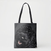 Cockapoo-Hundeporträt Schwarzes Cockapoo-Geschenk Tasche (Vorderseite)