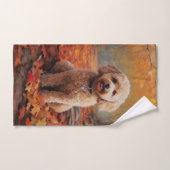 Cockapoo im Herbst Leaves Fall Inspiriert Badhandtuch Set (Handtuch)