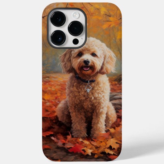 Cockapoo im Herbst Leaves Fall Inspiriert Case-Mate iPhone Hülle (Rückseite)