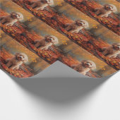 Cockapoo im Herbst Leaves Fall Inspiriert Geschenkpapier (Ecke)