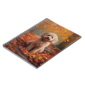 Cockapoo im Herbst Leaves Fall Inspiriert Notizblock (Linke Seite)
