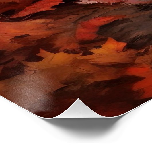 Cockapoo im Herbst Leaves Fall Inspiriert Poster (Ecke)