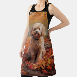 Cockapoo im Herbst Leaves Fall Inspiriert Schürze