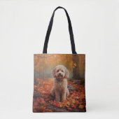 Cockapoo im Herbst Leaves Fall Inspiriert Tasche (Vorderseite)