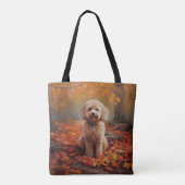 Cockapoo im Herbst Leaves Fall Inspiriert Tasche (Rückseite)