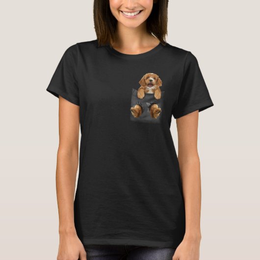 Cockapoo im Pocket Dog Girls Shirt (Vorderseite)