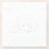 Cockapoo-Kaffeetassen, Geschenkideen für Hundebesi Glasuntersetzer (Rückseite)