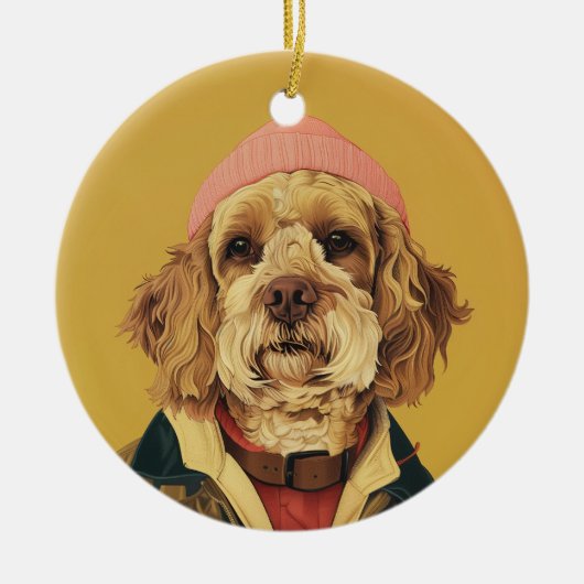 Cockapoo Keramik Ornament (Vorne)