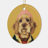 Cockapoo Keramik Ornament (Links)