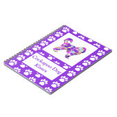 Cockapoo Kisses Niedlicher Hund Silhouette PurpleP Notizblock (Linke Seite)