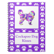 Cockapoo Kisses Niedlicher Hund Silhouette PurpleP