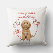 Cockapoo Kisses Valentine Wishes Dog Lover Kissen (Rückseite)