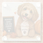 Cockapoo Kürbis-Gewürz-Puppaccino Glasuntersetzer (Rückseite)