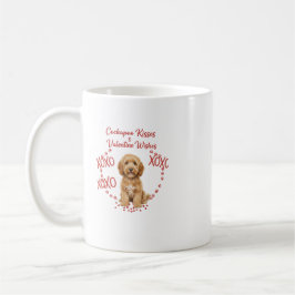 Cockapoo Küsse und Valentinstagswünsche Hundeliebh Kaffeetasse