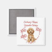 Cockapoo Küsse und Valentinstagswünsche Hundeliebh Magnet (Vorderseite/Rückseite)