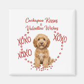 Cockapoo Küsse und Valentinstagswünsche Hundeliebh Magnet (Vorne)