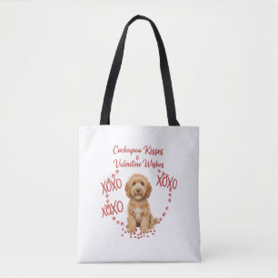 Cockapoo Küsse und Valentinstagswünsche Hundeliebh Tasche