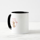 Cockapoo Küsse und Valentinstagswünsche Hundeliebh Tasse (Vorderseite Links)