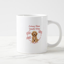 Cockapoo Küsse zum Valentinstag für Hundebesitzer Jumbo-Tasse