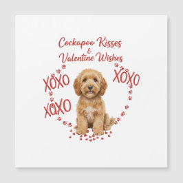 Cockapoo Küsse zum Valentinstag für Hundebesitzer Magnetkarte