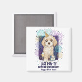 Cockapoo Last Paw-ty 2026! Happy New Year Magnet (Vorderseite/Rückseite)