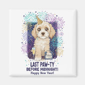 Cockapoo Last Paw-ty 2026! Happy New Year Magnet (Vorne)